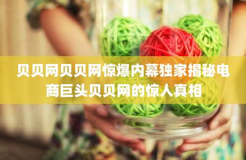 贝贝网贝贝网惊爆内幕独家揭秘电商巨头贝贝网的惊人真相