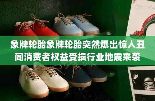 象牌轮胎象牌轮胎突然爆出惊人丑闻消费者权益受损行业地震来袭