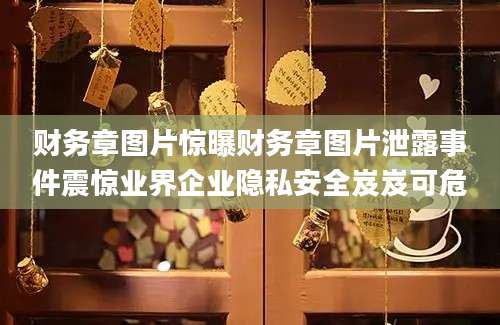 财务章图片惊曝财务章图片泄露事件震惊业界企业隐私安全岌岌可危