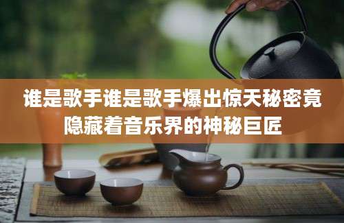 谁是歌手谁是歌手爆出惊天秘密竟隐藏着音乐界的神秘巨匠