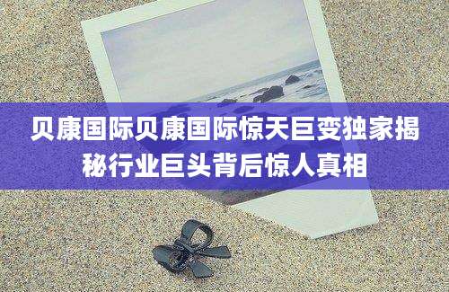 贝康国际贝康国际惊天巨变独家揭秘行业巨头背后惊人真相