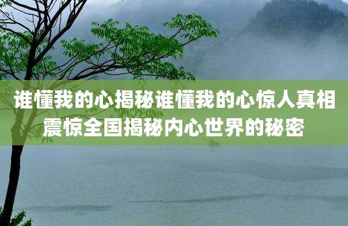 谁懂我的心揭秘谁懂我的心惊人真相震惊全国揭秘内心世界的秘密