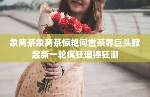 象窝茶象窝茶惊艳问世茶界巨头掀起新一轮疯狂追捧狂潮