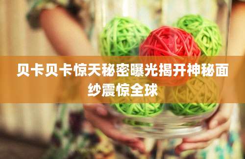 贝卡贝卡惊天秘密曝光揭开神秘面纱震惊全球