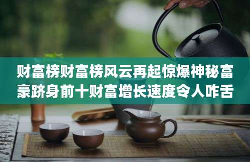 财富榜财富榜风云再起惊爆神秘富豪跻身前十财富增长速度令人咋舌