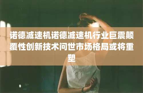 诺德减速机诺德减速机行业巨震颠覆性创新技术问世市场格局或将重塑