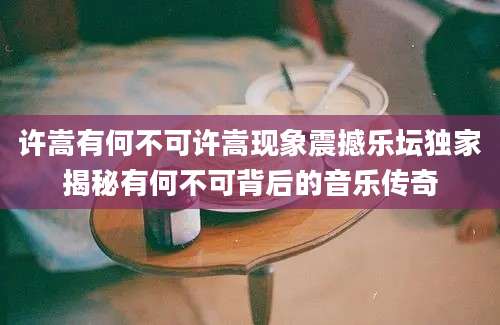 许嵩有何不可许嵩现象震撼乐坛独家揭秘有何不可背后的音乐传奇