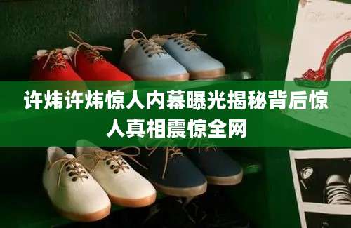 许炜许炜惊人内幕曝光揭秘背后惊人真相震惊全网