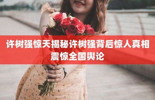 许树强惊天揭秘许树强背后惊人真相震惊全国舆论