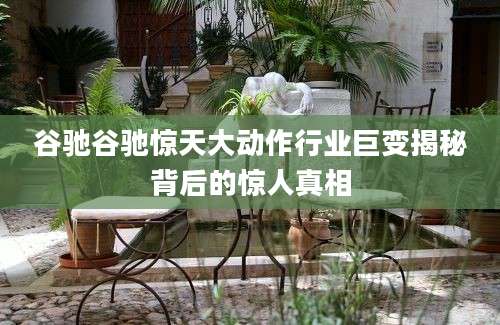 谷驰谷驰惊天大动作行业巨变揭秘背后的惊人真相