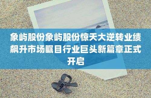象屿股份象屿股份惊天大逆转业绩飙升市场瞩目行业巨头新篇章正式开启