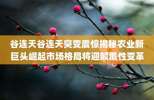 谷连天谷连天突变震惊揭秘农业新巨头崛起市场格局将迎颠覆性变革
