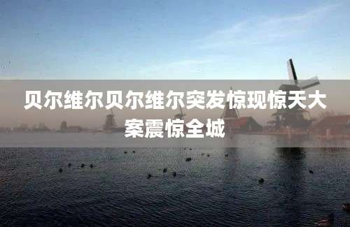 贝尔维尔贝尔维尔突发惊现惊天大案震惊全城