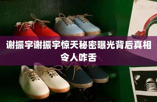 谢振宇谢振宇惊天秘密曝光背后真相令人咋舌