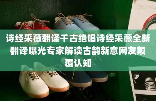 诗经采薇翻译千古绝唱诗经采薇全新翻译曝光专家解读古韵新意网友颠覆认知