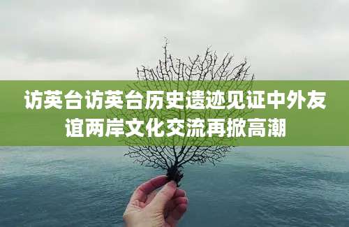 访英台访英台历史遗迹见证中外友谊两岸文化交流再掀高潮