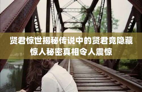 贤君惊世揭秘传说中的贤君竟隐藏惊人秘密真相令人震惊
