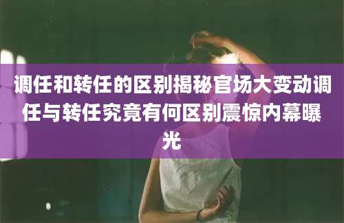 调任和转任的区别揭秘官场大变动调任与转任究竟有何区别震惊内幕曝光