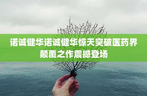 诺诚健华诺诚健华惊天突破医药界颠覆之作震撼登场
