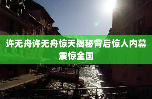 许无舟许无舟惊天揭秘背后惊人内幕震惊全国
