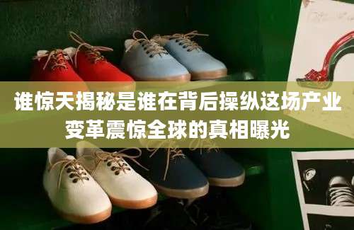谁惊天揭秘是谁在背后操纵这场产业变革震惊全球的真相曝光