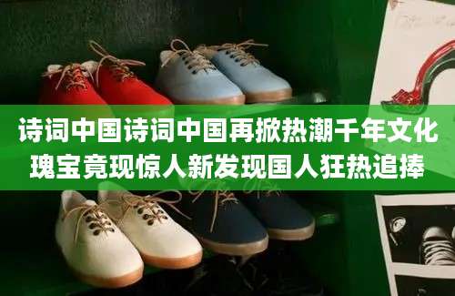 诗词中国诗词中国再掀热潮千年文化瑰宝竟现惊人新发现国人狂热追捧