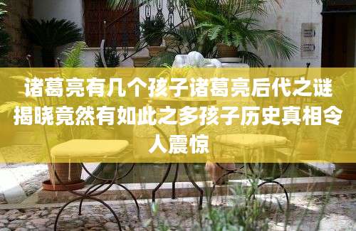 诸葛亮有几个孩子诸葛亮后代之谜揭晓竟然有如此之多孩子历史真相令人震惊