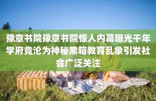 豫章书院豫章书院惊人内幕曝光千年学府竟沦为神秘黑箱教育乱象引发社会广泛关注