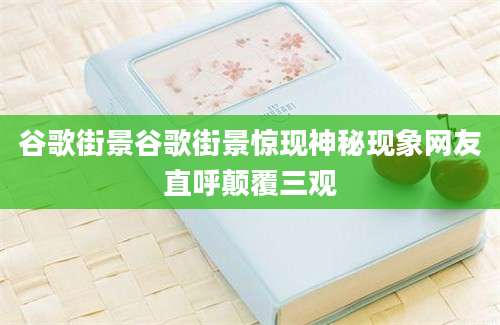 谷歌街景谷歌街景惊现神秘现象网友直呼颠覆三观