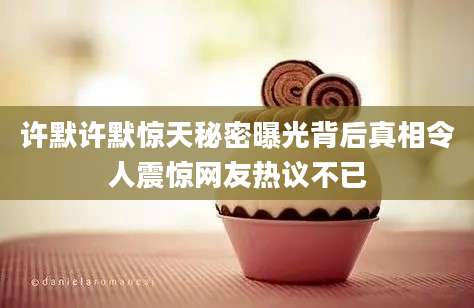 许默许默惊天秘密曝光背后真相令人震惊网友热议不已
