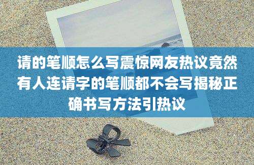 请的笔顺怎么写震惊网友热议竟然有人连请字的笔顺都不会写揭秘正确书写方法引热议