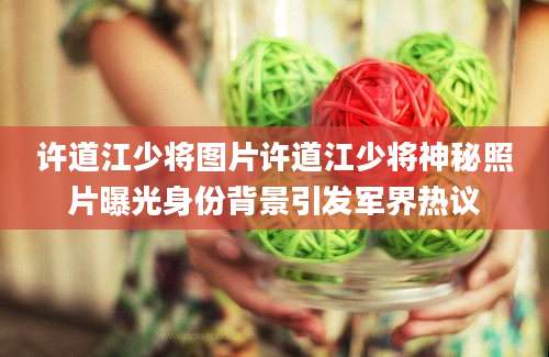 许道江少将图片许道江少将神秘照片曝光身份背景引发军界热议