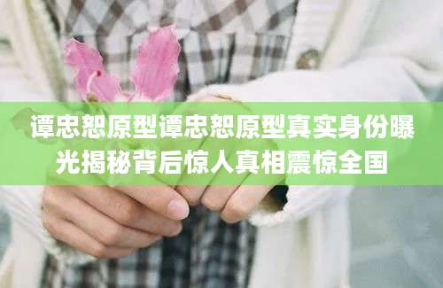 谭忠恕原型谭忠恕原型真实身份曝光揭秘背后惊人真相震惊全国
