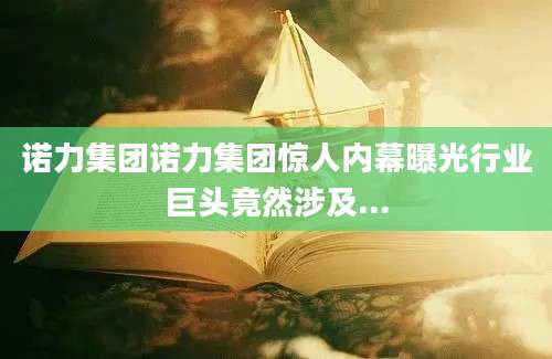 诺力集团诺力集团惊人内幕曝光行业巨头竟然涉及...