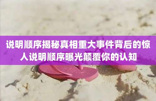 说明顺序揭秘真相重大事件背后的惊人说明顺序曝光颠覆你的认知