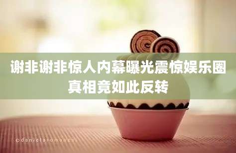谢非谢非惊人内幕曝光震惊娱乐圈真相竟如此反转