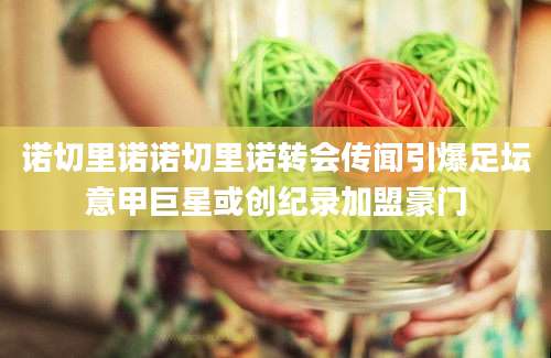 诺切里诺诺切里诺转会传闻引爆足坛意甲巨星或创纪录加盟豪门