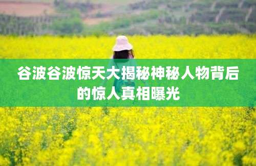 谷波谷波惊天大揭秘神秘人物背后的惊人真相曝光