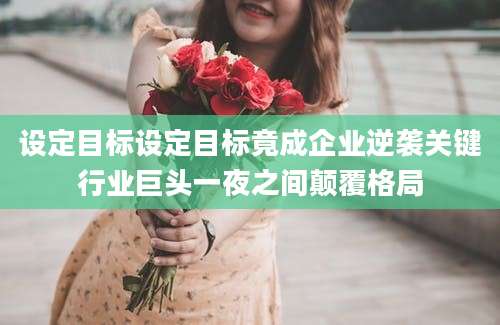 设定目标设定目标竟成企业逆袭关键行业巨头一夜之间颠覆格局