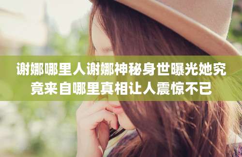 谢娜哪里人谢娜神秘身世曝光她究竟来自哪里真相让人震惊不已