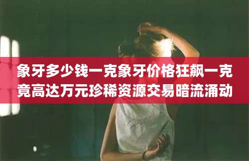 象牙多少钱一克象牙价格狂飙一克竟高达万元珍稀资源交易暗流涌动