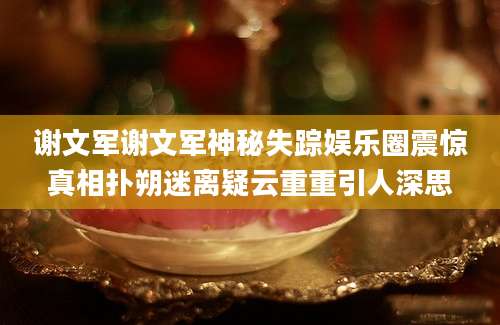 谢文军谢文军神秘失踪娱乐圈震惊真相扑朔迷离疑云重重引人深思