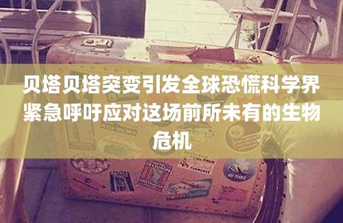 贝塔贝塔突变引发全球恐慌科学界紧急呼吁应对这场前所未有的生物危机