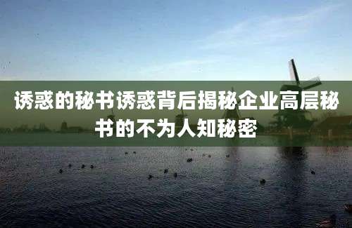 诱惑的秘书诱惑背后揭秘企业高层秘书的不为人知秘密