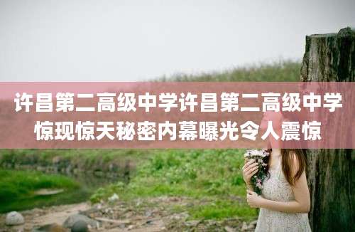 许昌第二高级中学许昌第二高级中学惊现惊天秘密内幕曝光令人震惊