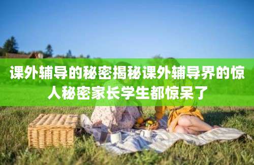 课外辅导的秘密揭秘课外辅导界的惊人秘密家长学生都惊呆了