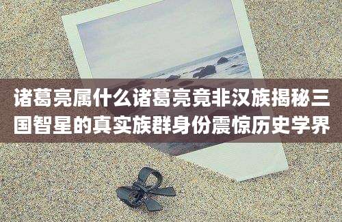 诸葛亮属什么诸葛亮竟非汉族揭秘三国智星的真实族群身份震惊历史学界