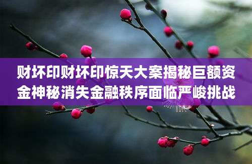 财坏印财坏印惊天大案揭秘巨额资金神秘消失金融秩序面临严峻挑战