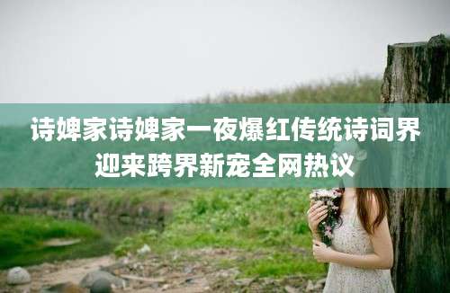 诗婢家诗婢家一夜爆红传统诗词界迎来跨界新宠全网热议