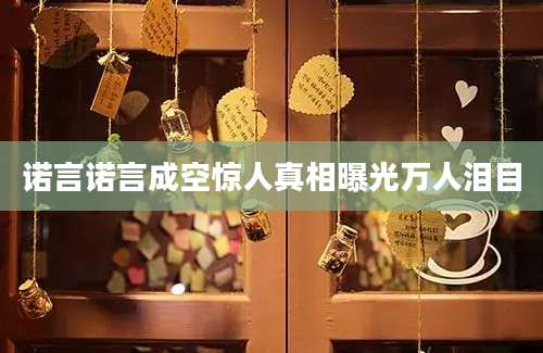 诺言诺言成空惊人真相曝光万人泪目